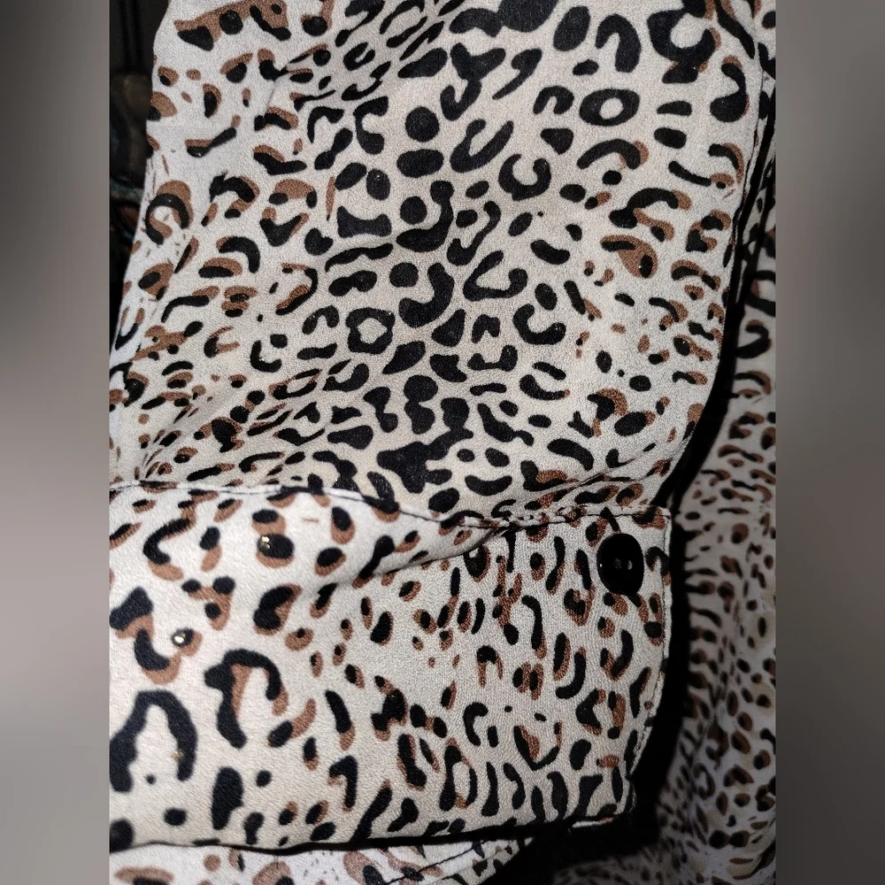 Maggie Barnes Vintage Leopard Print Women's Top 3x - Picture 9 of 9